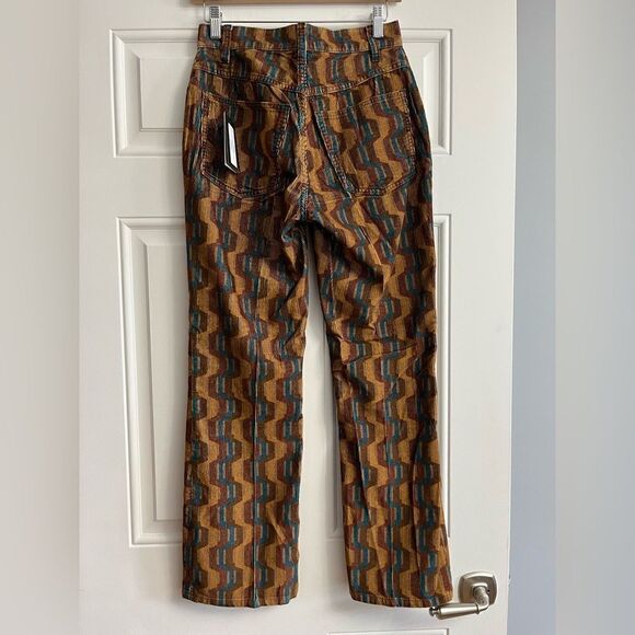 Re/Done 70s corduroy pocket loose flare retro stripe pants - Picture 2 of 9